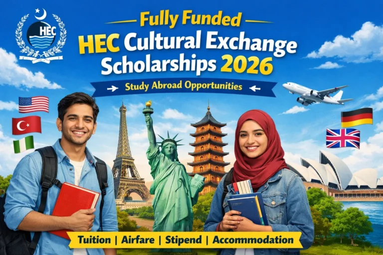 Fully Funded HEC Cultural Exchange Scholarships 2026 for Pakistani Students in China